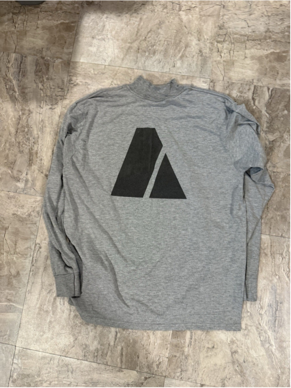 VTG US Army Shirt Adult Large Grey Long Sleeve Mockneck Tri Blend Training - Picture 4 of 4